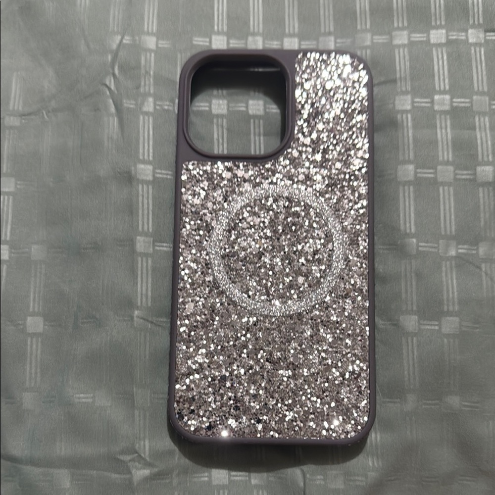 Glitter Silver Phone Case for Iphone 15 Pro Max